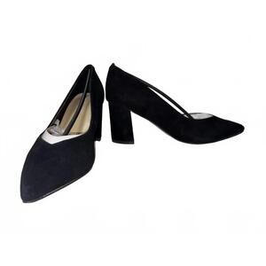 Marc Fisher Caitlin Black Faux Suede Pumps Size 7.5 M